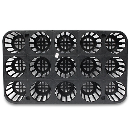 [10340005] ถาดหลุม-กลม4"(3ดาว) 15หลุม 34*54.8cm [10EA/PK]