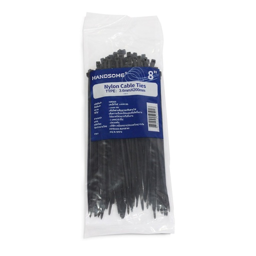 [12890023] เคเบิ้ลไทร์(Handsome) ดำ 4"*2.5*100mm (PK100) [500PK/CT]